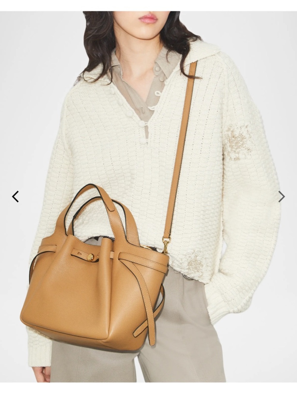 Tory Burch Brown Leather Crossbody Tote - Picture 12 of 13